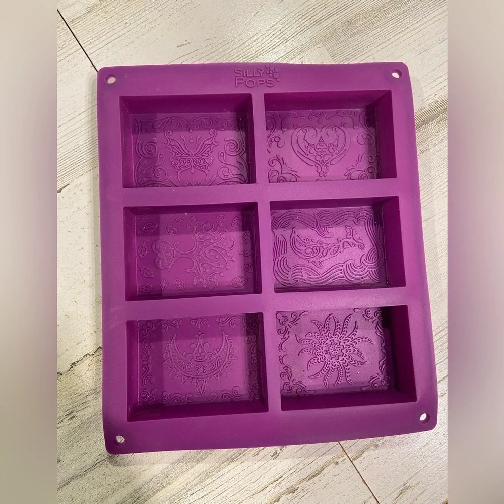 Silly Pops 2 Purple And Pink Rectangle Silicone Soap Molds